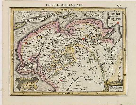 MERCATOR, G. / HONDIUS, J., Frisia Occidenta., antique map, old maps