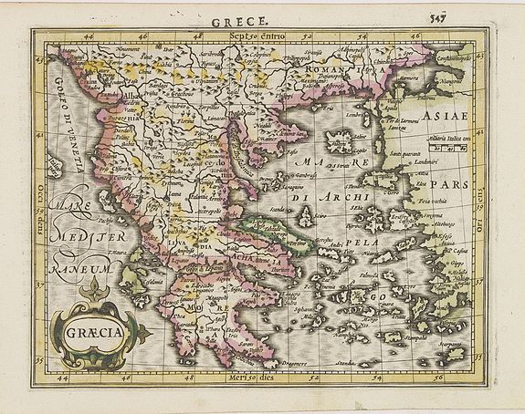 MERCATOR, G. / HONDIUS, J., Graecia., antique map, old maps
