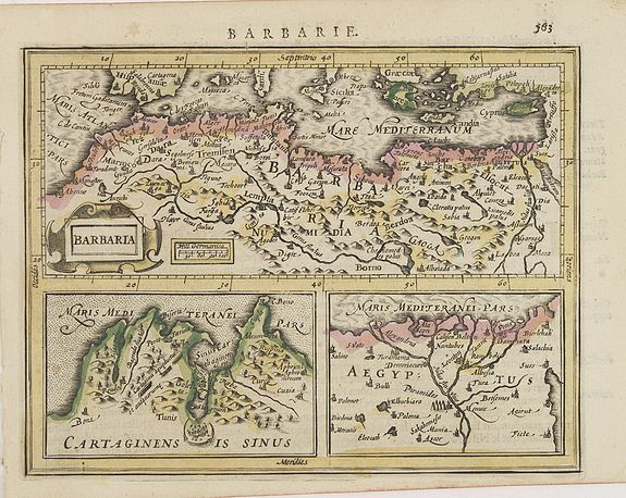 MERCATOR, G. / HONDIUS, J., Barbaria., antique map, old maps
