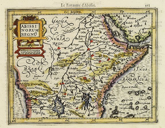 MERCATOR, G. / HONDIUS, J., Abissinorum Regnu., antique map, old maps