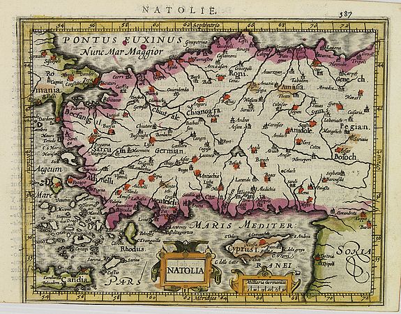 MERCATOR, G. / HONDIUS, J., Natolia., antique map, old maps