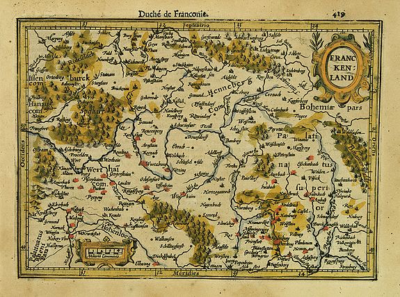 MERCATOR,G./ HONDIUS,J., Franckenland., antique map, old maps