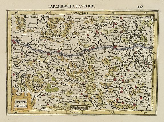 MERCATOR,G./ HONDIUS,J., Austria archiduc., antique map, old maps