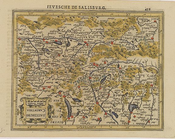 MERCATOR, G. / HONDIUS, J., Saltzburg Carinthia., antique map, old maps