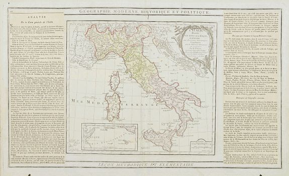 DESNOS/ BRION, L' Italie Divisée en tous ses Etats.., antique map, old maps