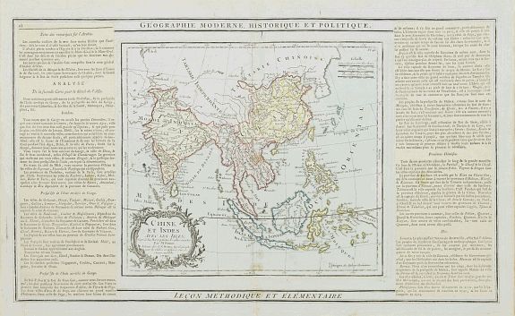 DESNOS / BRION, Chine, et Indes Avec les Isles avec les Isles, d'après les descriptions les plus exactes . . . 1790., antique map, old maps