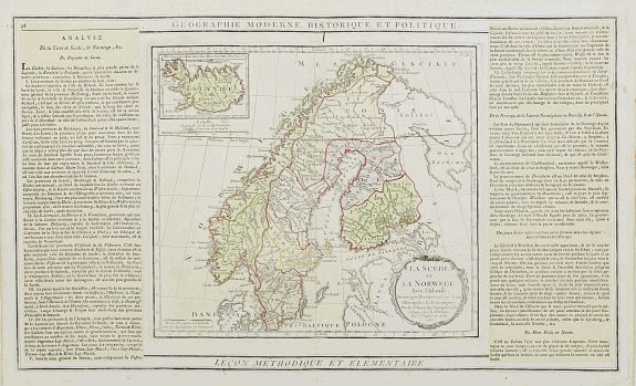 DESNOS / BRION, La Suede, et la Norwege Avec l'Islande.., antique map, old maps