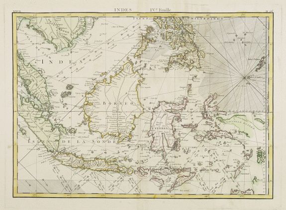 LATTRÉ / BONNE, R., Indes IVe. Feuille., antique map, old maps