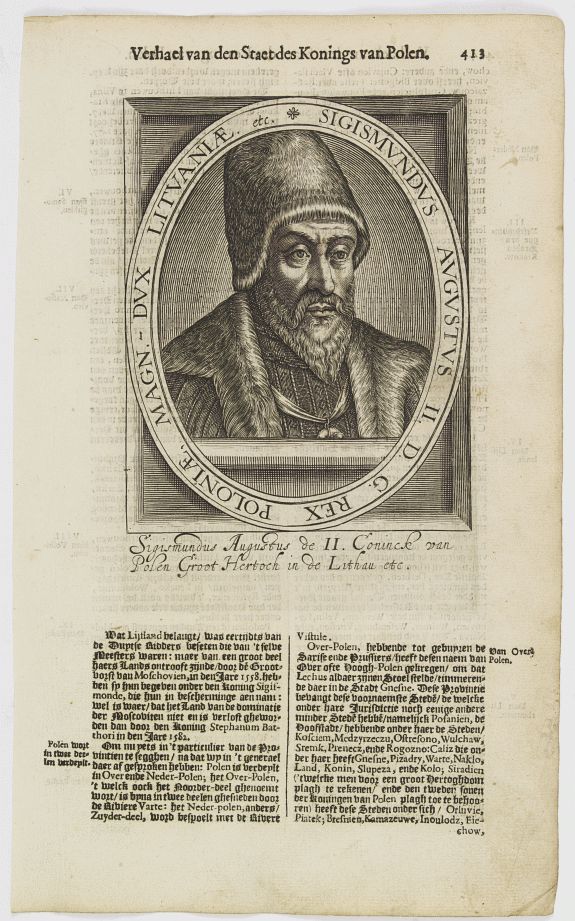 DE CLERCK, N., Sigismundus Augustus II. D. G. Rex Poloniae, Magn.-Dux Lituaniae. etc., antique map, old maps