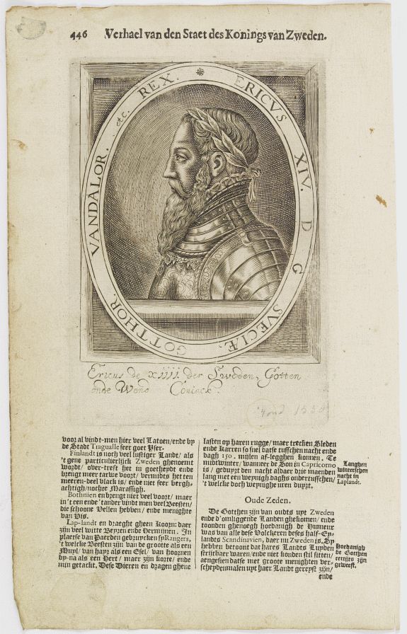 DE CLERCK, N., Ericus XIV. D G Sveciae, Gotthor. Vandalor. etc. Rex., antique map, old maps