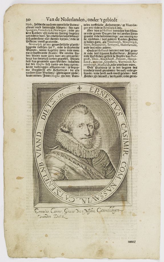 DE CLERCK, N., Ernestus Casimir. Com. Nassauiae. Catsenelnb. Viand. Dietz. etc., antique map, old maps
