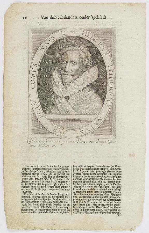DE CLERCK, N., Henricus Fridericus Natus Aur. Prin. Comes Nass., antique map, old maps