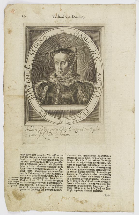 DE CLERCK, N., Maria D. G. Angliae Franciae Et Hiberniae Regina., antique map, old maps