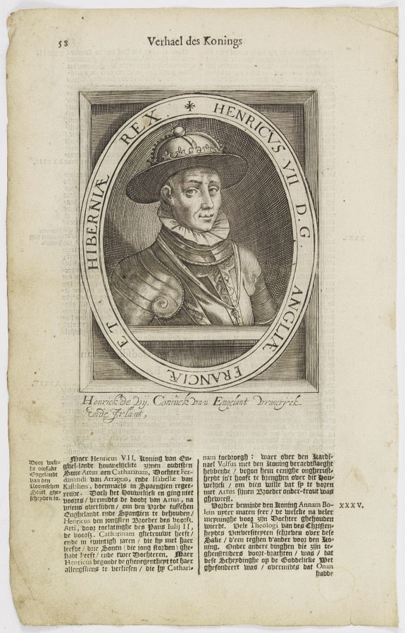 DE CLERCK, N., Henricus VII D.G. Angliae Franciae Et Hiberniae Rex., antique map, old maps