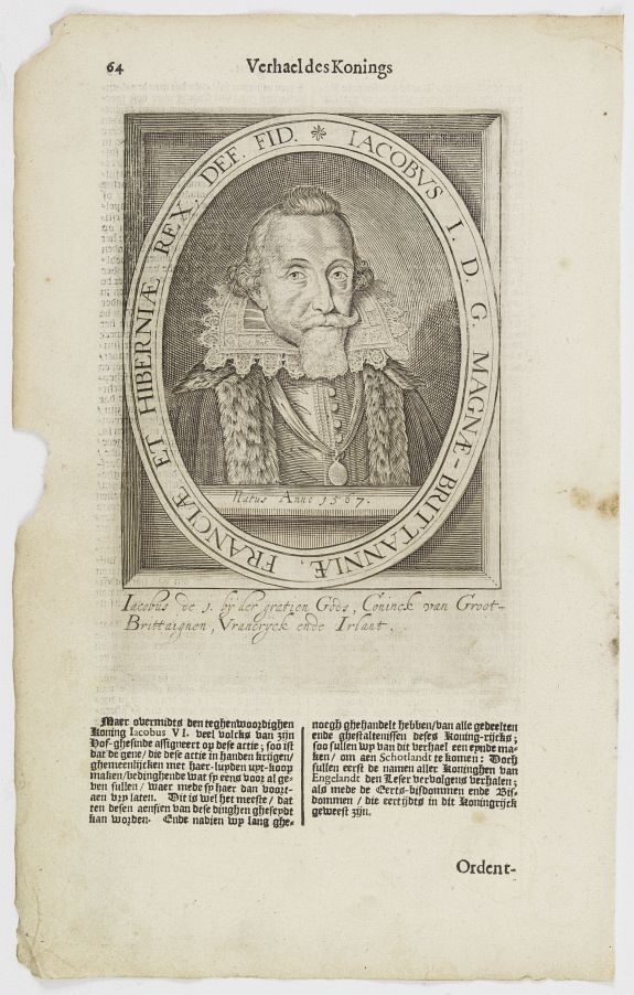 DE CLERCK, N., Iacobus I. D. G. Magnae-Brittanniae, Franciae Et Hiberniae Rex. Def. Fid., antique map, old maps