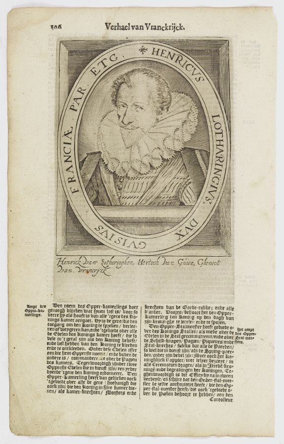 DE CLERCK, N., Henricus Lotharingius, Dux Guisius Franciae Par. Etc., antique map, old maps