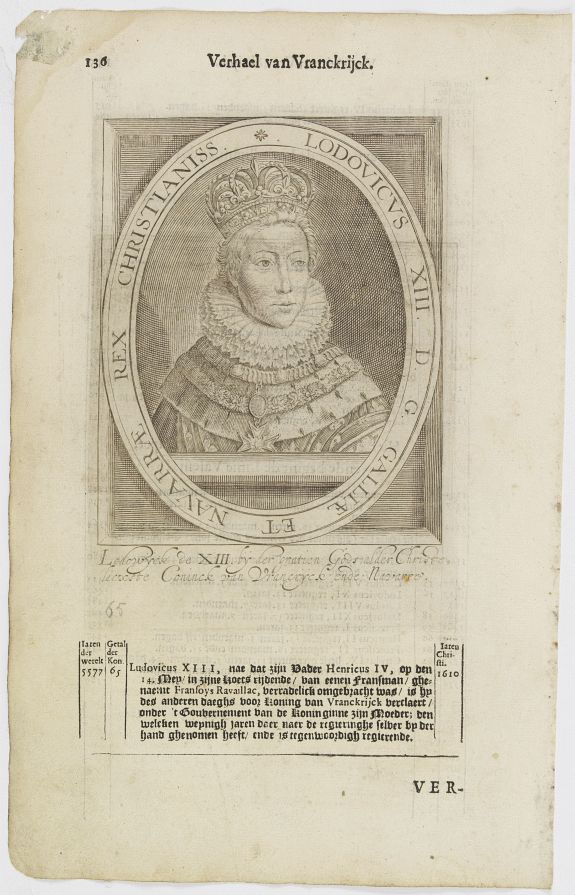DE CLERCK, N., Lodovicus XIII. D. G. Galliae Et Navarrae Rex Christianiss., antique map, old maps