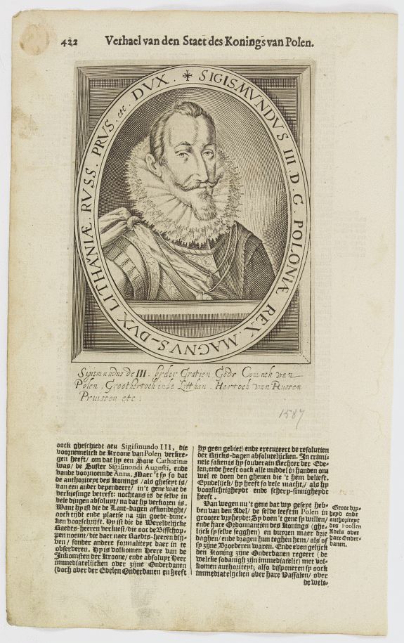 DE CLERCK, N., Sigismundus III. D. G. Poloniae Rex. Magnus-Dux Lithauniae. Russ. Prus. etc. Dux., antique map, old maps