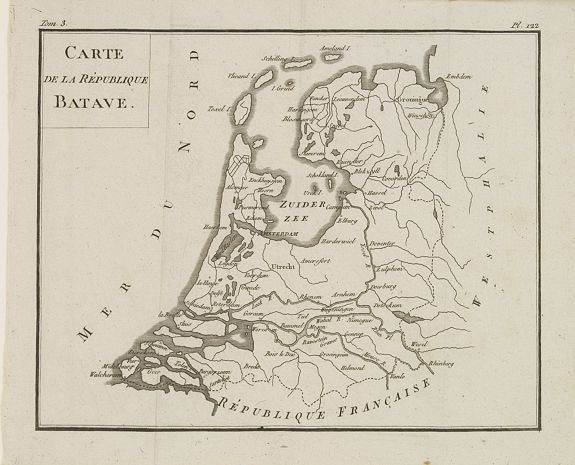DELAPORTE, L'Abbé., Carte de la République BATAVE., antique map, old maps