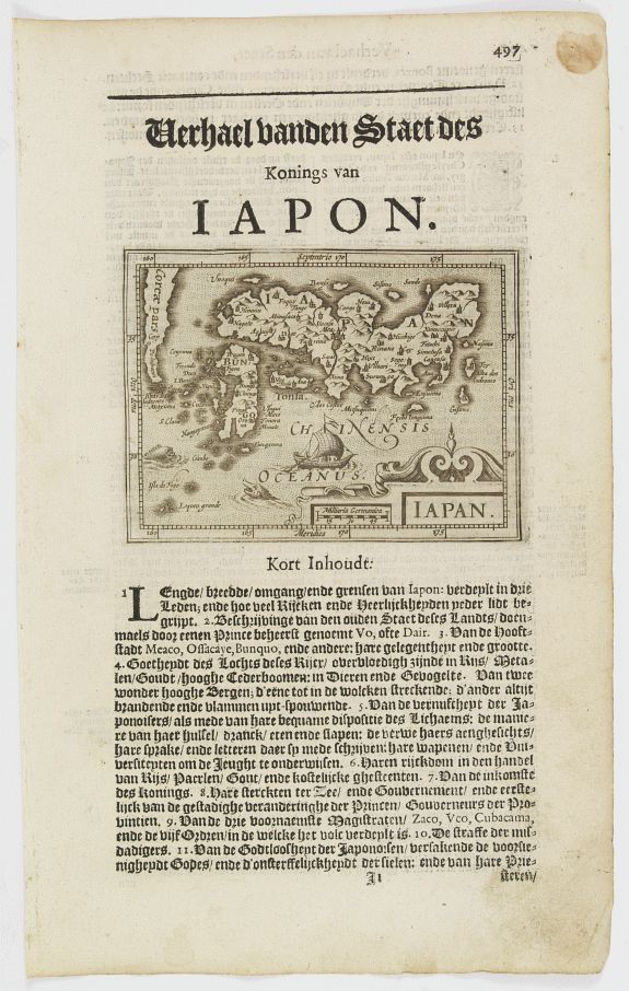 DE CLERCK, N., Iapan., antique map, old maps