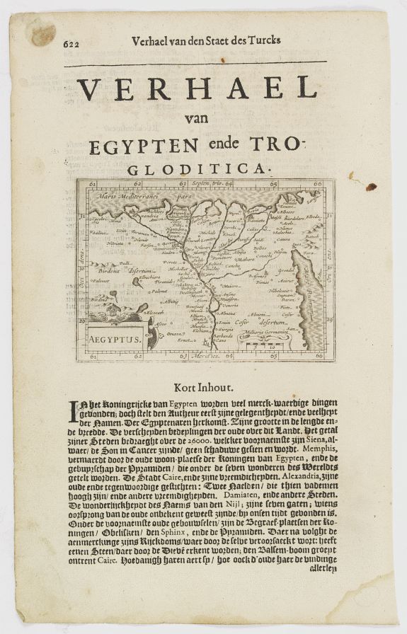 HONDIUS, J., Aegyptus., antique map, old maps