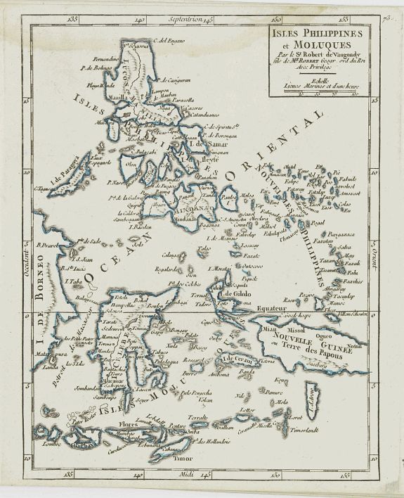 VAUGONDY, R. de, Isles Philippines et Moluques., antique map, old maps