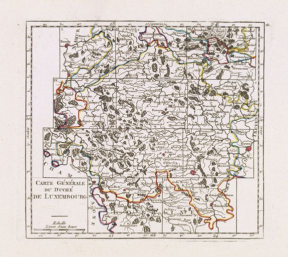 VAUGONDY, R. de, Carte Générale du Duché de Luxembourg., antique map, old maps