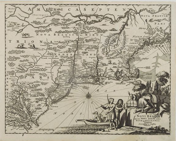 MONTANUS,A., Novi Belgii quod nunc Novi Jorck.., antique map, old maps