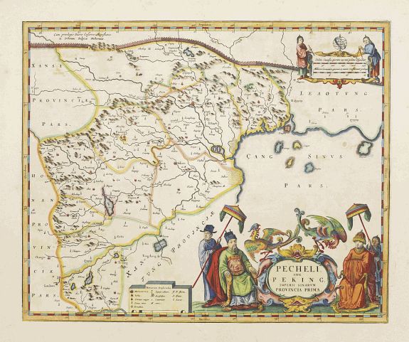 BLAEU,W., Pecheli sive Peking imperii sinarum provincia prima., antique map, old maps