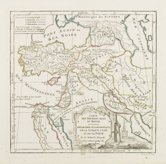 DE VAUGONDY, R., Carte des Premiers Ages du Monde.., antique map, old maps