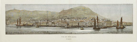 WEEKLY DISPATCH, Vue de Hong Kong, antique map, old maps