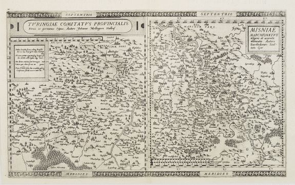DE JODE,G., Turingiae Comitatus Provincialis - Misniae Marchionatus, antique map, old maps