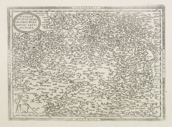 ORTELIUS,A., Austriae Ducatus Chorographia, Wolfgango Lazio Auctore., antique map, old maps