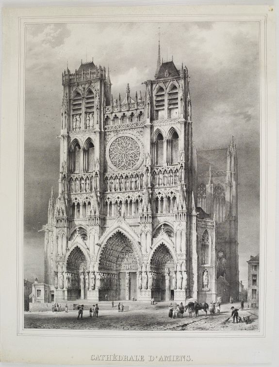 SIMONAU,G., Cathédrale d'Amiens., antique map, old maps