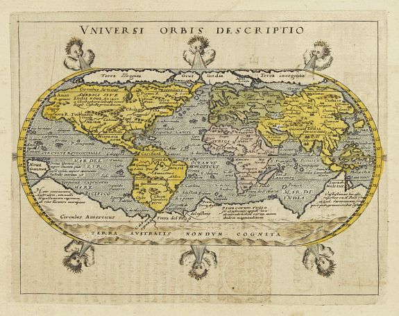 PORRO,G./ MAGINI,G., Universi Orbis Descriptio., antique map, old maps
