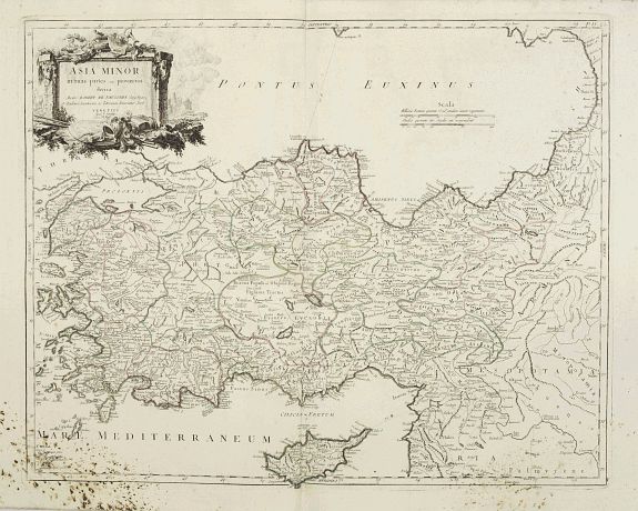 SANTINI,P. /REMONDINI,M., Asia Minor in suas partes seu provincias divisa., antique map, old maps