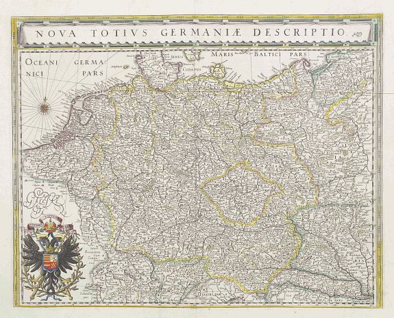 BLAEU,W., Nova Totius Germaniae Descriptio., antique map, old maps