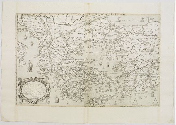 BERTELLI, F. / ZENOI, D., Totius Graeciae Descriptio., antique map, old maps