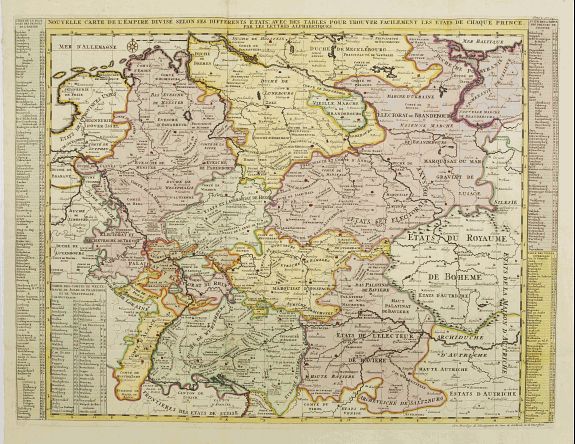 CHATELAIN,H., Nouvelle Carte de l'Empire divisé selon ses differents Etats.., antique map, old maps