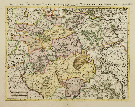 CHATELAIN, H., Nouvelle Carte des Etats du Grand Duc de Moscovie en Europe. Partie Meridionale., antique map, old maps