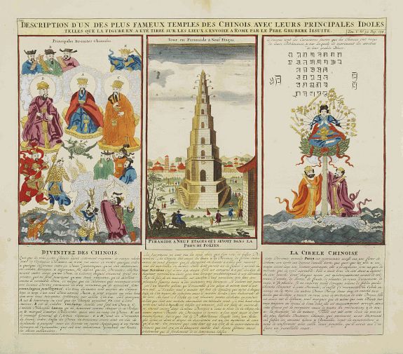 CHATELAIN,H., Description d'un des plus fameux temples des Chinois.., antique map, old maps