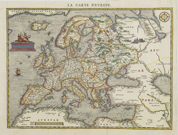 DE BELLE-FOREST,Fr., Europae. La carte d'Europe., antique map, old maps