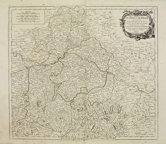 SANTINI, P. / REMONDINI, M., Le cercle De Baviere.. et la prevoté de Berchtolsgaden., antique map, old maps