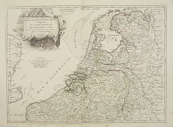 SANTINI, P. / REMONDINI, M., Partie septentrionale des Pays-Bas comprenant .. des provinces unies. . ., antique map, old maps