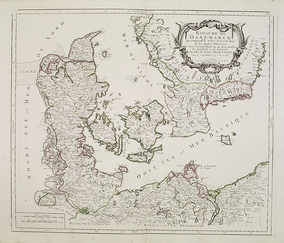 SANTINI, P. / REMONDINI, M., Royaume de Danemarck..Sélande, Laland., antique map, old maps