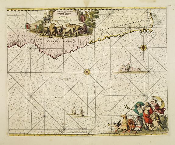 DE WIT,F., Cimbebas et Caffariae Littora a Catenbela ad Promontorium.., antique map, old maps
