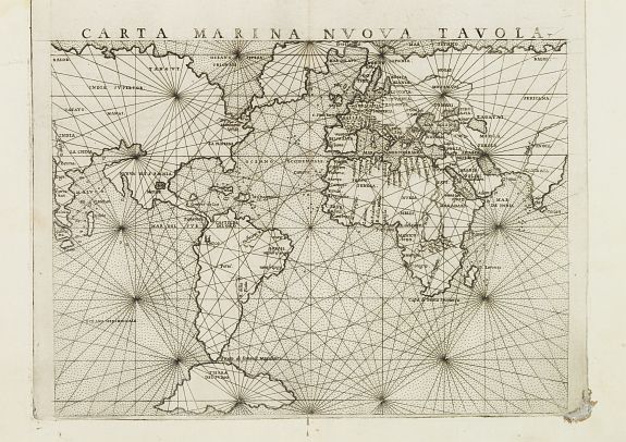RUSCELLI, G., Carta Marina nuova tavola., antique map, old maps