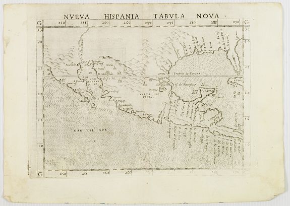 RUSCELLI, G., Nueva Hispania tabula nova., antique map, old maps