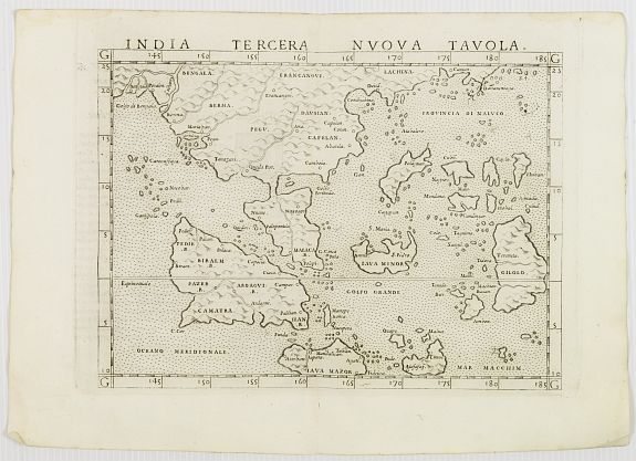 RUSCELLI,G., India Tercera Nuova Tavola., antique map, old maps