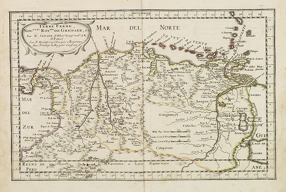 SANSON, N., Terre Ferme, Nouveau Royaume de Grenade, & C. . ., antique map, old maps